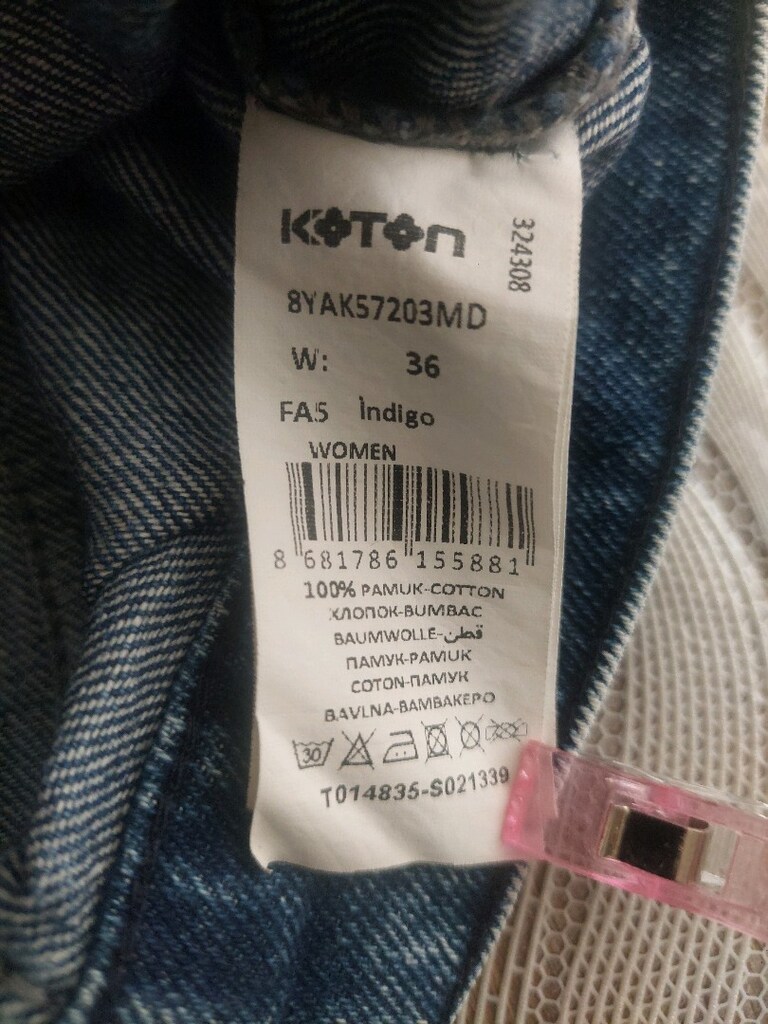 KOTON eskitme Yıldız Detaylı kot ceket - 12