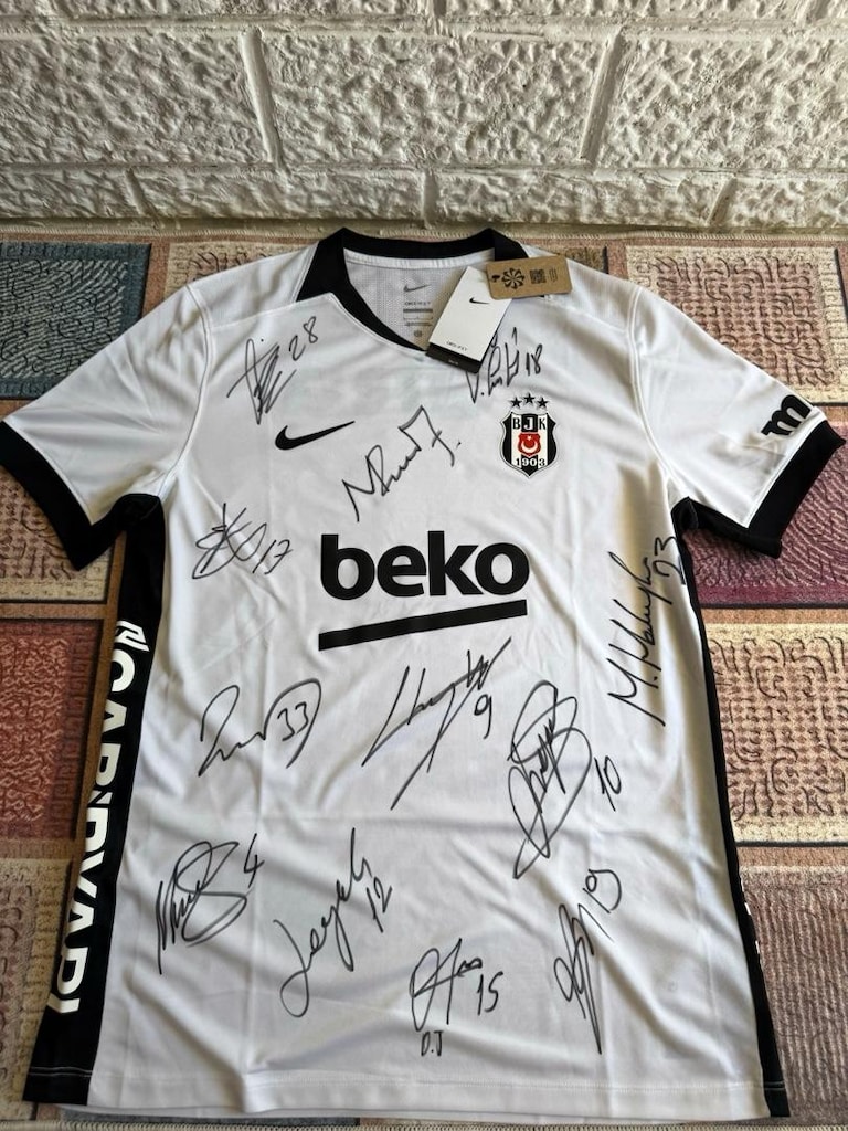 26/27 beşiktaş beyaz imzalı forması türkiye futbol milli - 3
