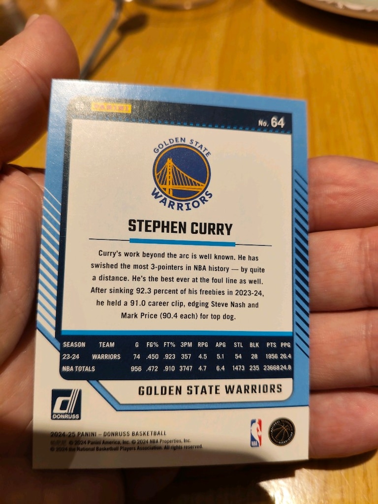 Stephen Curry 2024-25 Panini Donruss Özel Parlak Holo/Parallel #64 NBA - 2