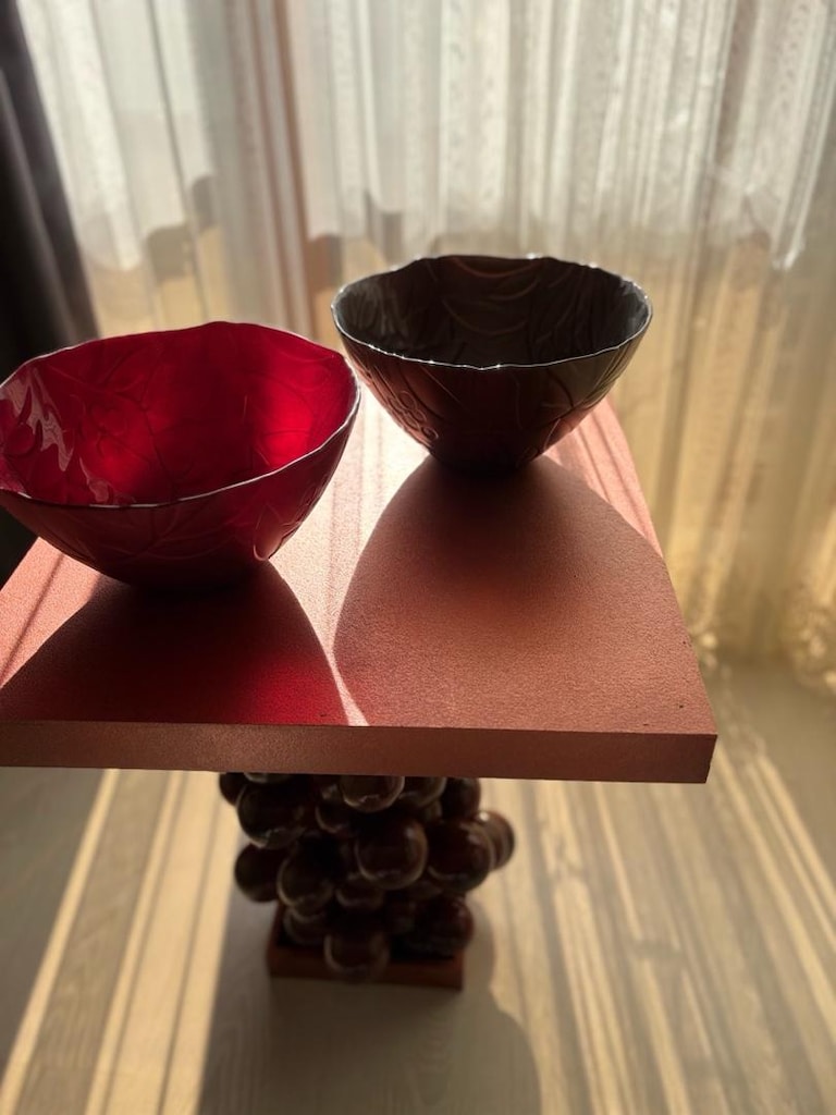 2 Adet Büyük Dekoratif Cam Kase – Sıfır / 26 cm - 5