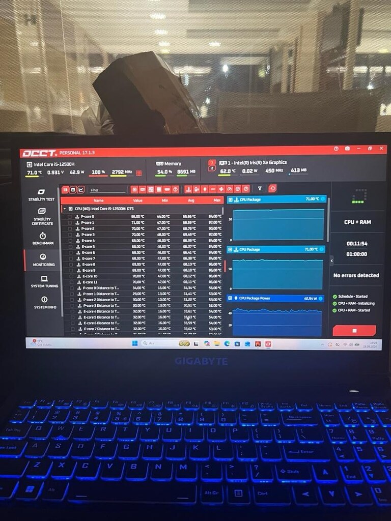 RTX 3050 +16GB+12500H+512 M2 Gaming Laptop - 8