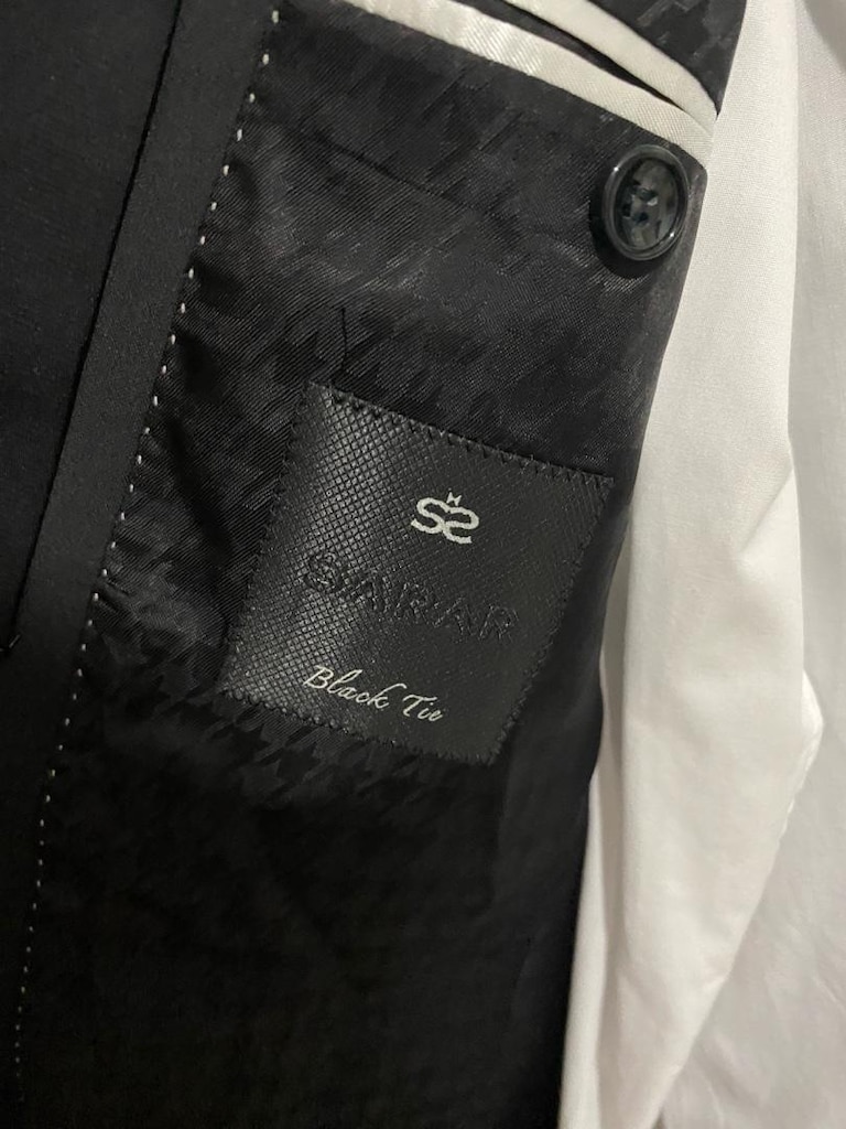 Siyah Damat Smokin Slim Fit Takım Elbise - 2