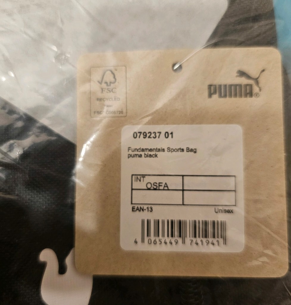 Puma Fundamentals Sports Bag M Spor Çantası Siyah – Orijinal – Sıfır - 6