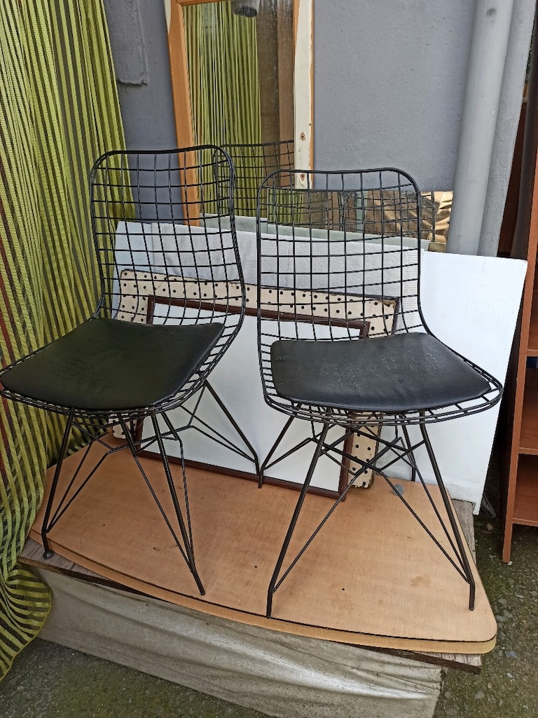 masa katlanır 60*60*50 cm ve metal 2 âdet sandalye - 6