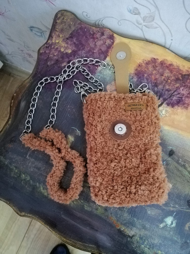 Peluş telefon çantası - 3