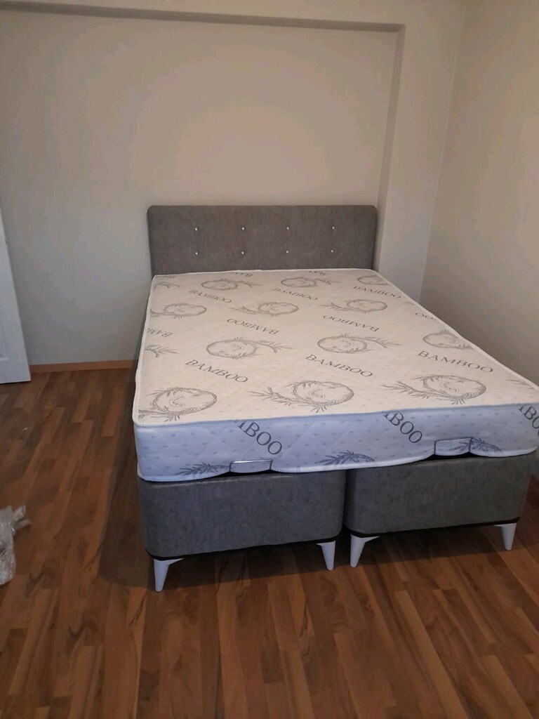 çift kişilik yatak baza başlık 3lü set - 2