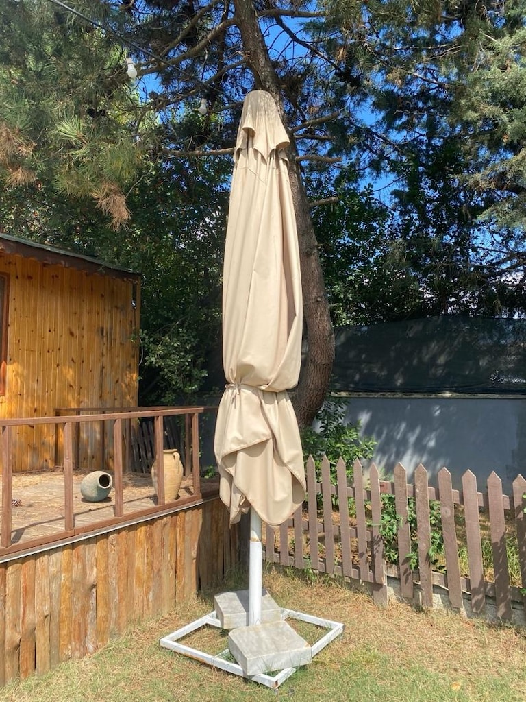 PLAJ BAHÇE GÜNEŞ. ŞEMŞİYESİ. 3X3X 2 .4M 3ADET HİÇ KULLANILMADI - 2