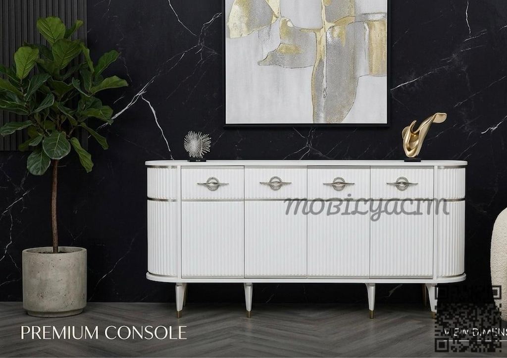 ATÖLYEDEN ŞIK KAVİSLİ OVAL KONSOL UYGUN FİYAT-SIFIR-RENK SEÇENEĞİ İLE - 5