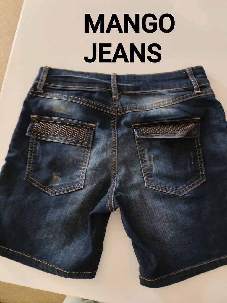 MANGO CEP DETAYLI KOT DENİM ŞORT 36 zara Twist koton