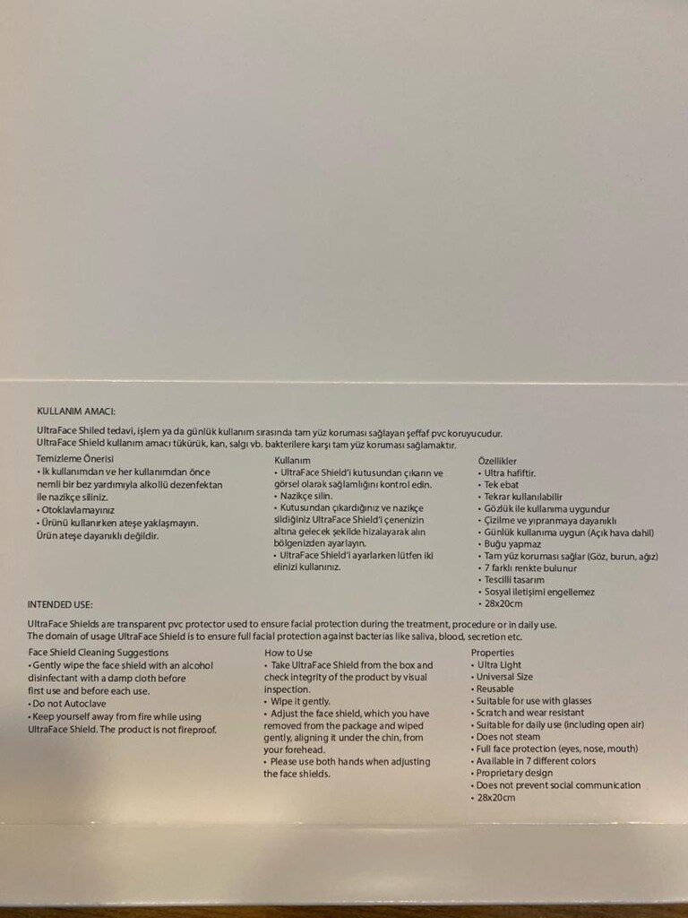 Dentac UltraFace Shield (Tam Yüz Koruma) (2 Adet) - 10