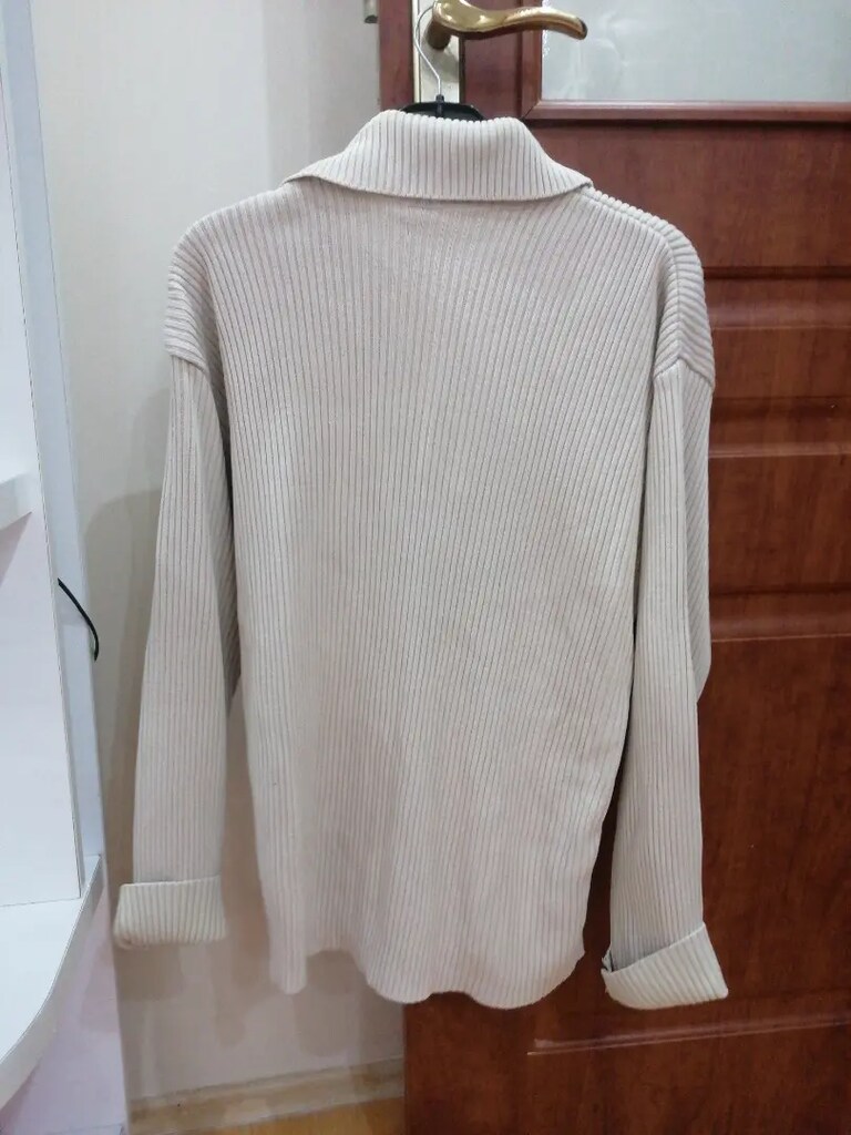 Erkek kazak çıtçıtlı v yaka - 2