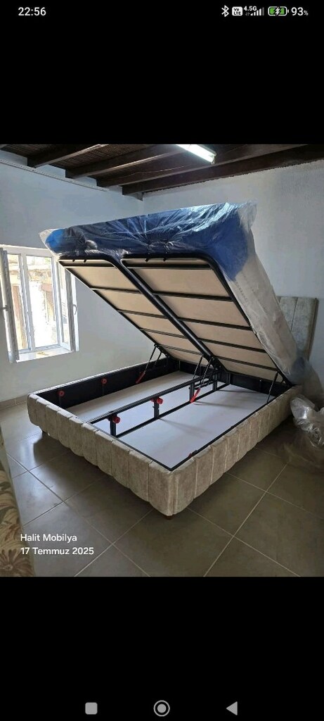 160/200 cm'lik baza Başlık yatak takım sandıklı baza - 9