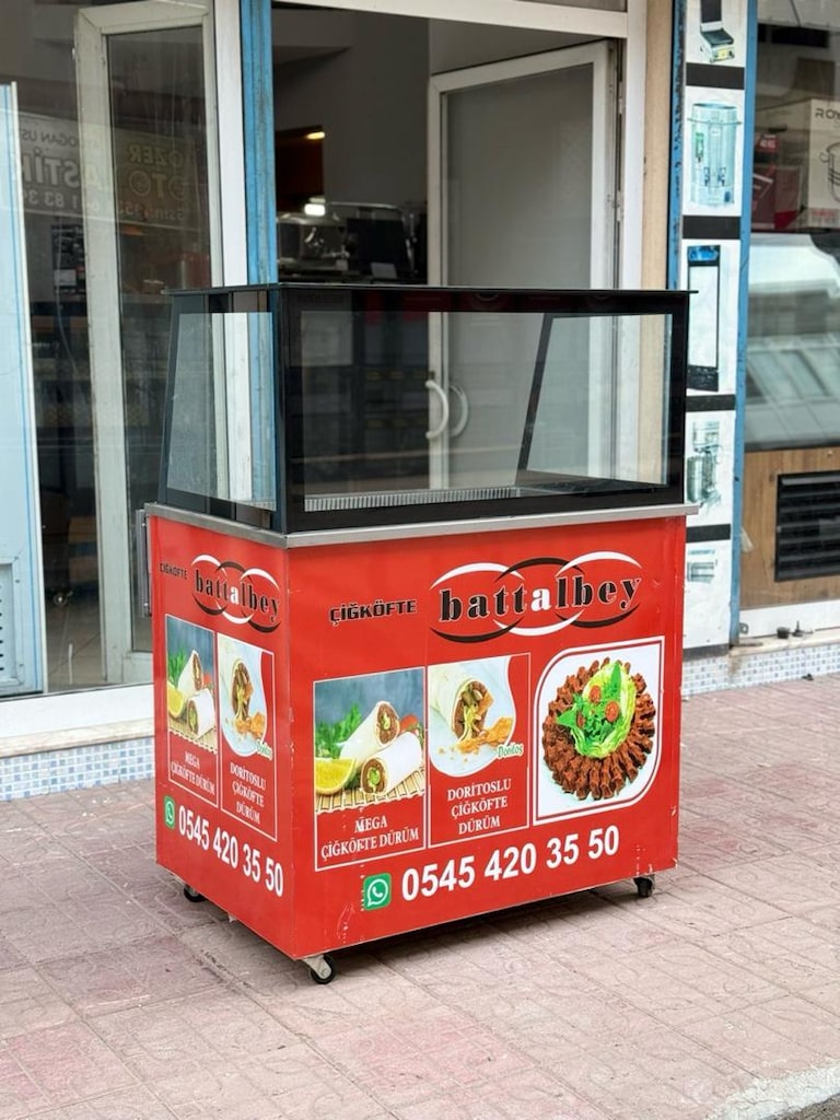 çiğ köfte dolabı çiğ köfte tezgahı çiğ köfte meze dolabı - 8