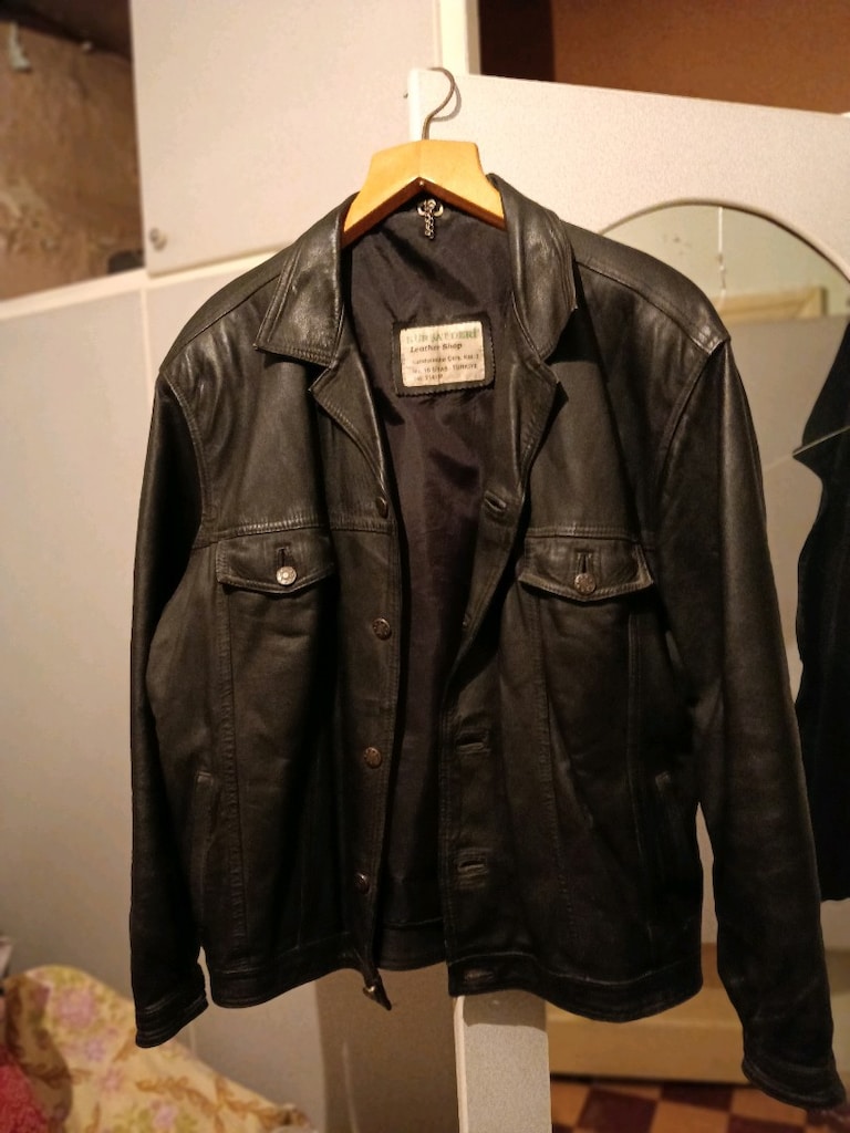 30 yıllık vintage yerli deri tracker ceket