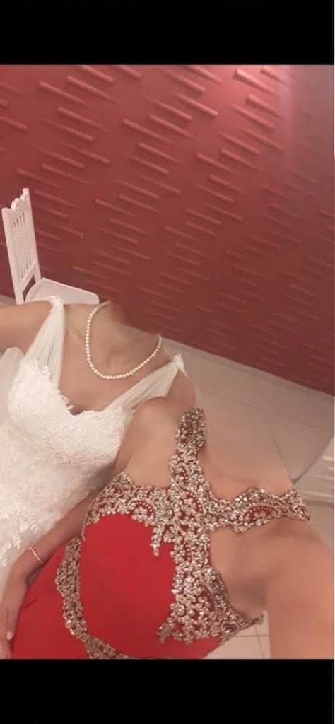 kırmızı tül abiye 36/38 beden uyumlu - 2