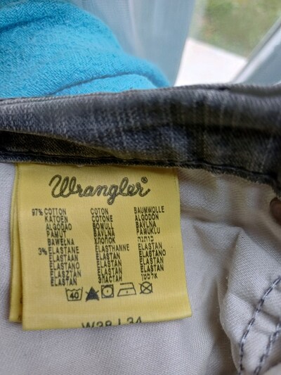 Wrangler 38/ 34 gri kot pantolon