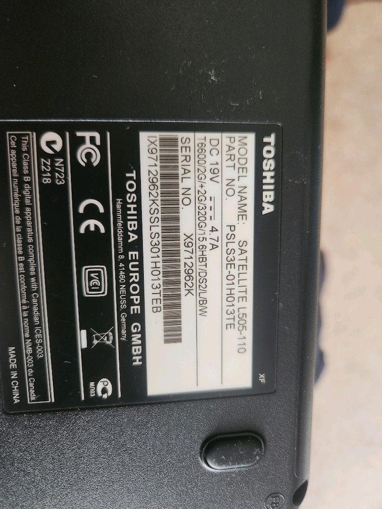 Toshiba L505 - 6