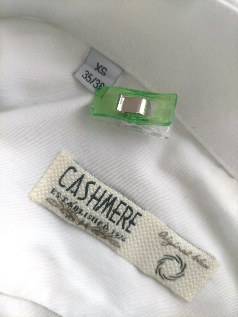 CASHMERE erkek beyaz polo gömlek - 9