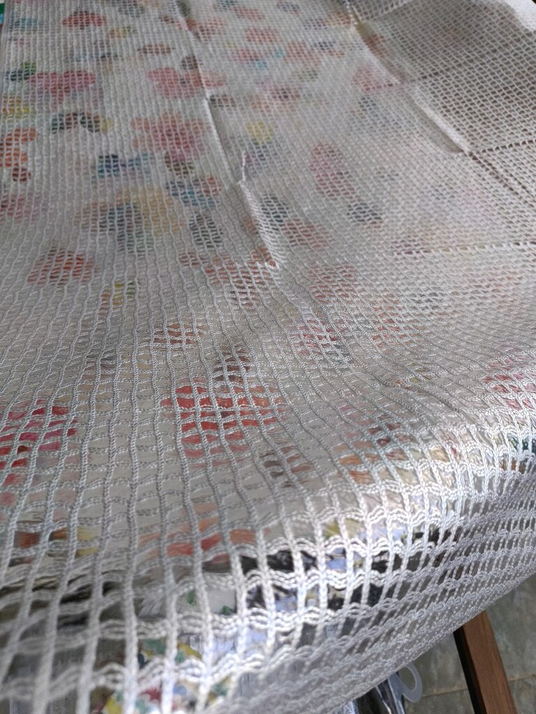 Hasır örgü desenli PVC masa örtüsü - 3