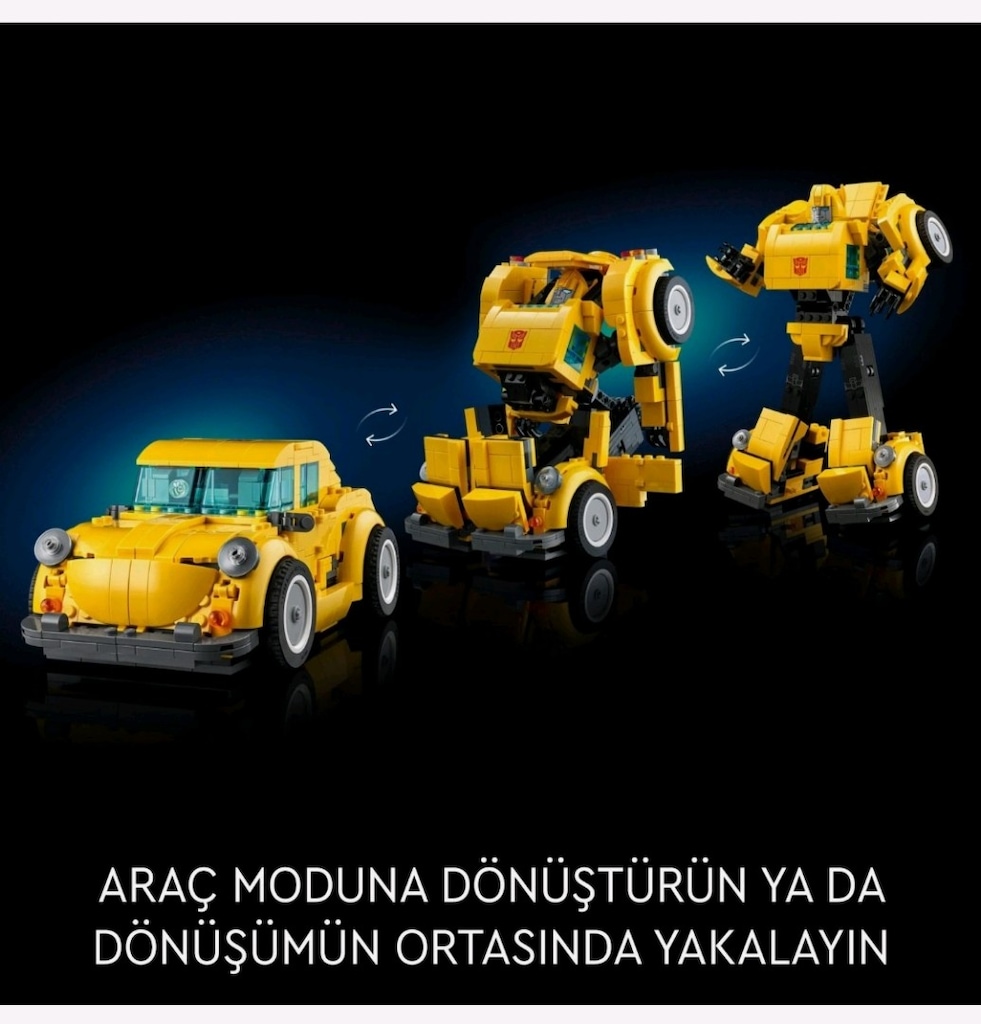 LEGO 10338 Icons Transformers Bumblebee figür Robot Aksiyon Yapım Seti - 4