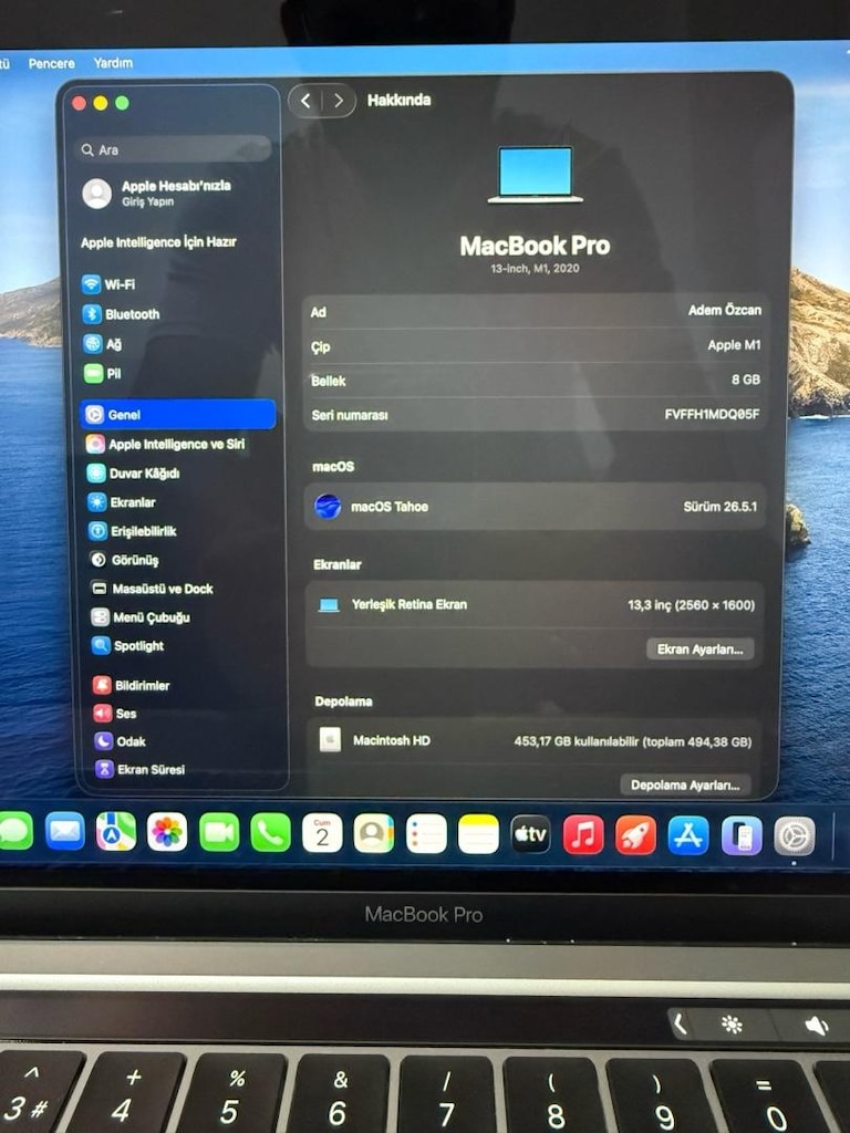 MacBook Pro / M1 / 13 inç / 8 GB Ram / 512 GB Ssd - 2