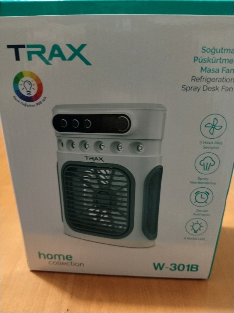 YENİ KUTUSUNDA TRAX - W 301B - MARKA VE MODEL NUMARALI BUHARLI FAN - 3