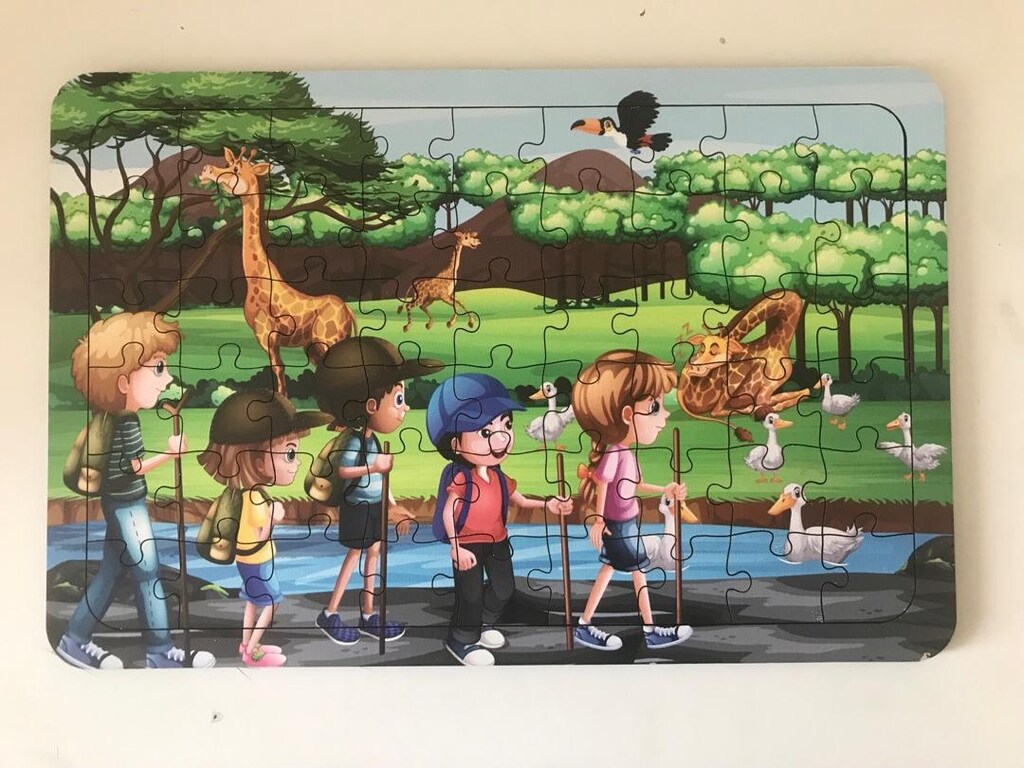 54 parça ahşap puzzle 8 adet - 4