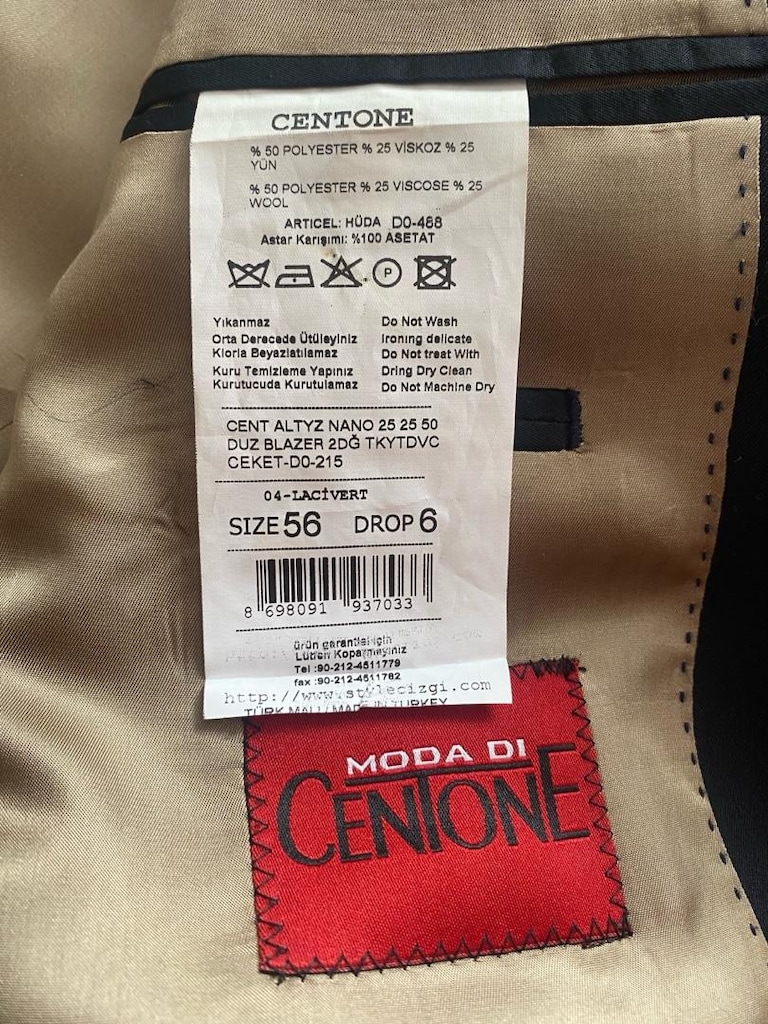 CENIONE Blazer Ceket-LACİVERT SIZE 56 DROP 6 - 15
