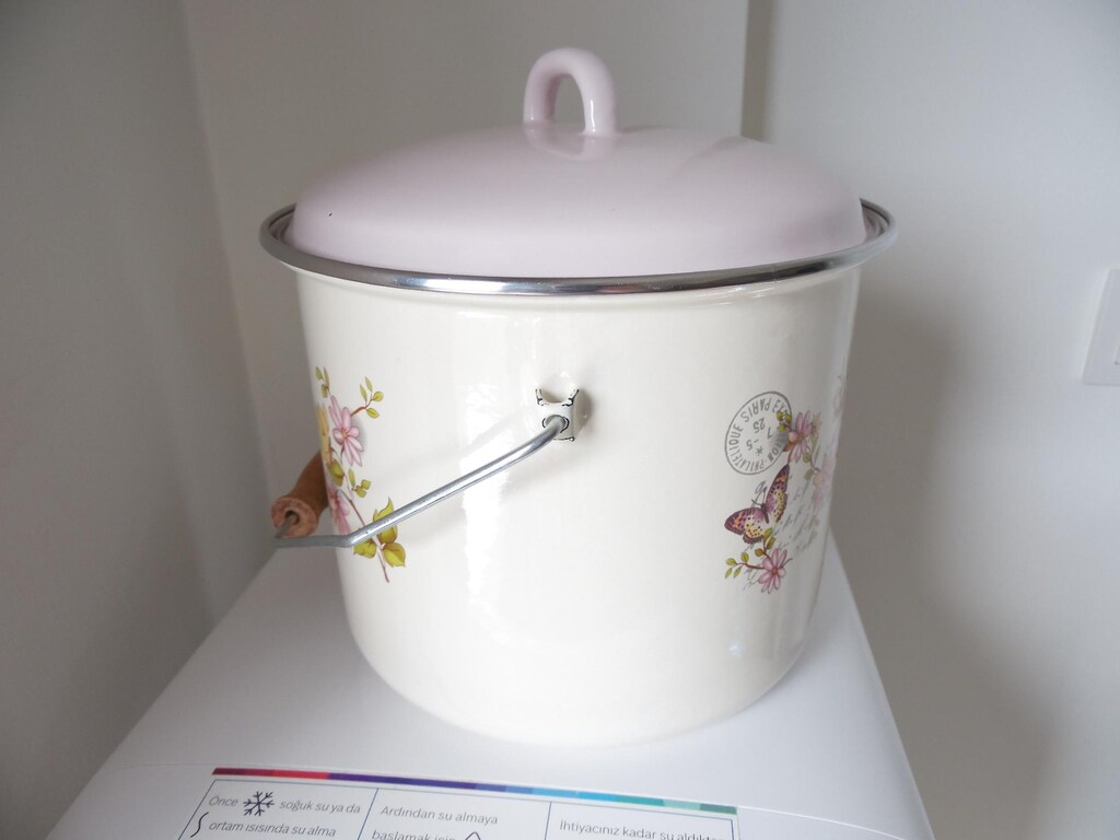 Vintage Emaye Bakraç (YOĞURT - BAKLİYAT ) - 6 litre hacim - 4