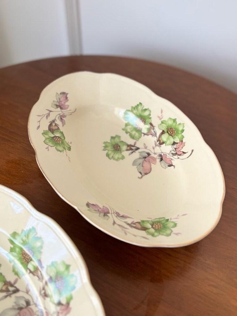 Vintage Polonya İkili Kayık Tabak - 5