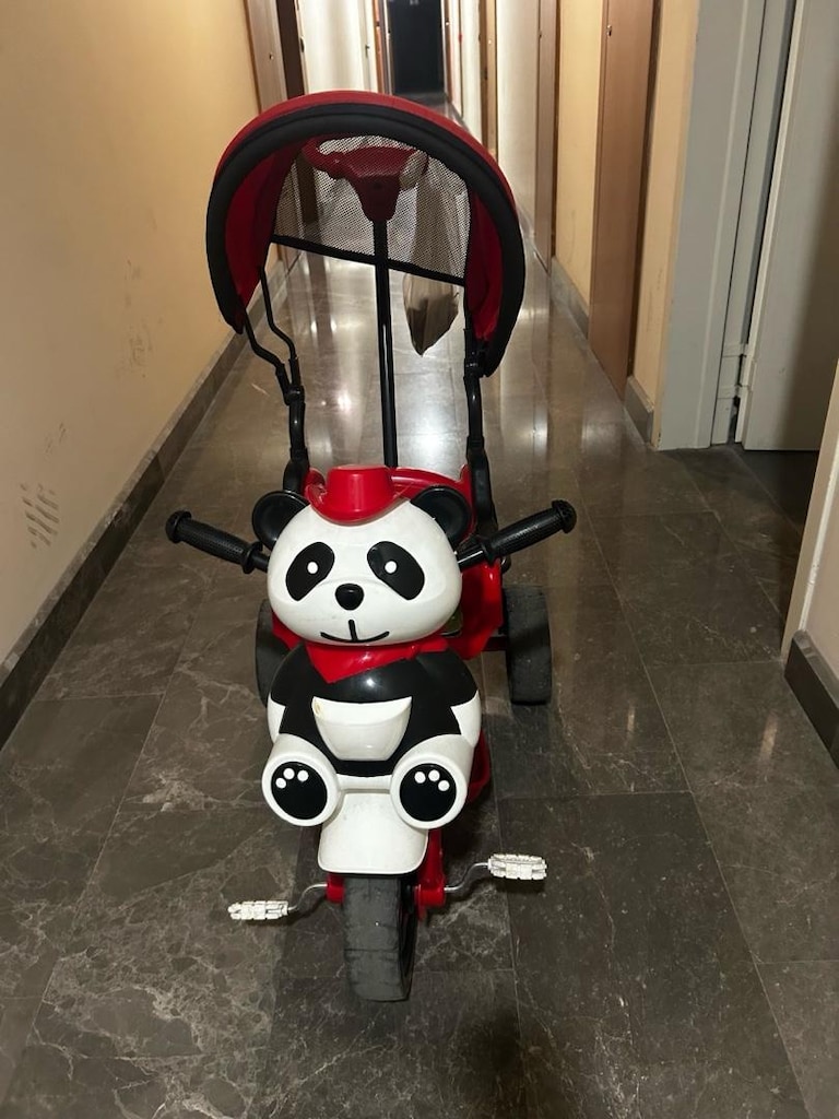 çocuk 3 tekerlekli bisiklet panda - 3