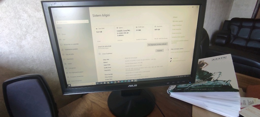 masaüstü HP 12 GB ram 3.40 GHz temiz - 4