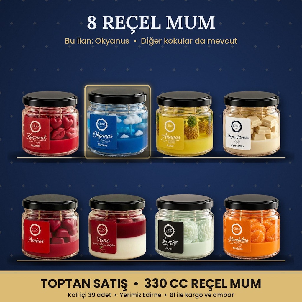 OKYANUS KOKULU REÇEL MUM ÇİDO MİRİS 330CC TOPTANCIDAN - 3