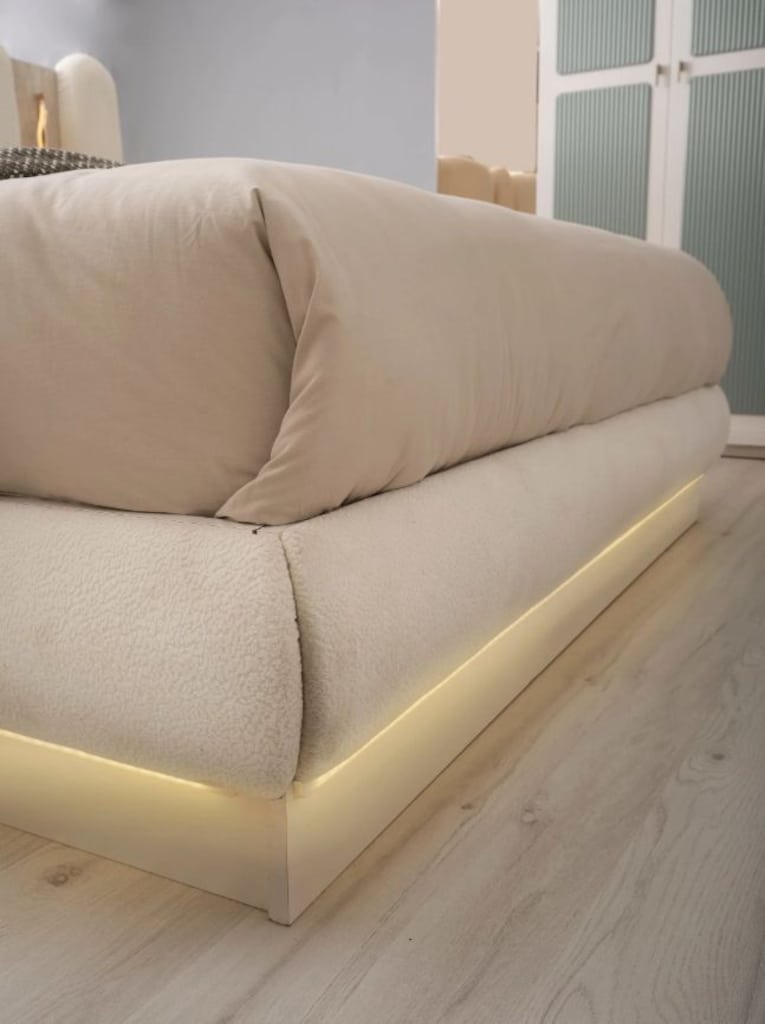 Sıfır, %100 MDF , 6 Kapılı Gardırop - Aytaşı , Traverten, TURKUAZ - 19