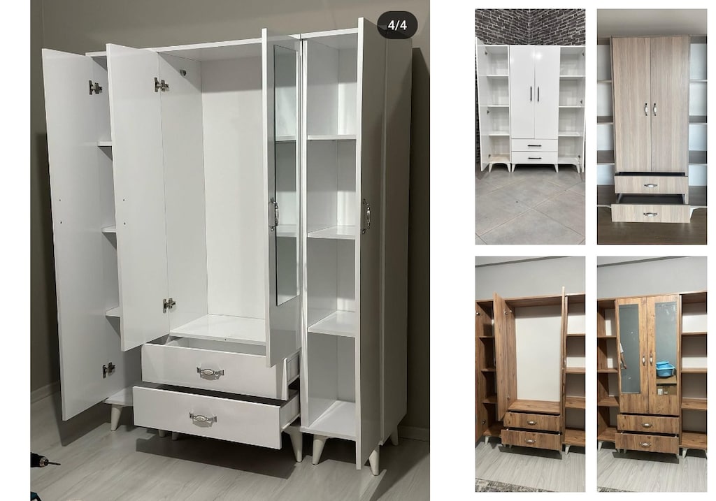 4 kapaklı elbise dolabı pybrualzym - 5