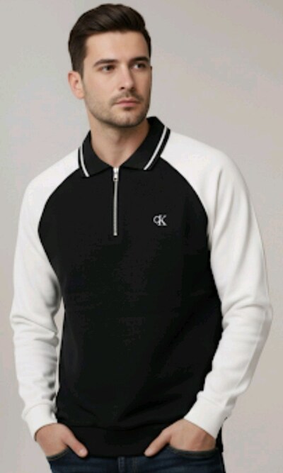 #Calvin Klein Polo yaka erkek sweatshirt