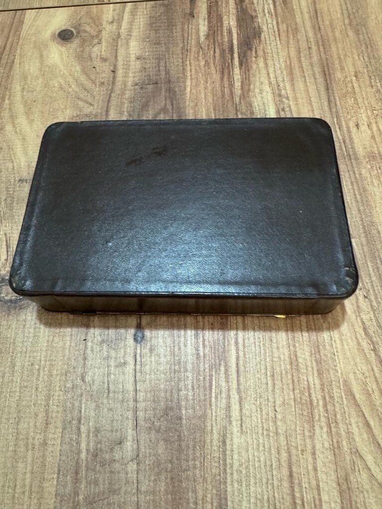 Vintage Deri Kaplama Bölmeli Saklama Kutusu Dışı deri kaplama, - 5