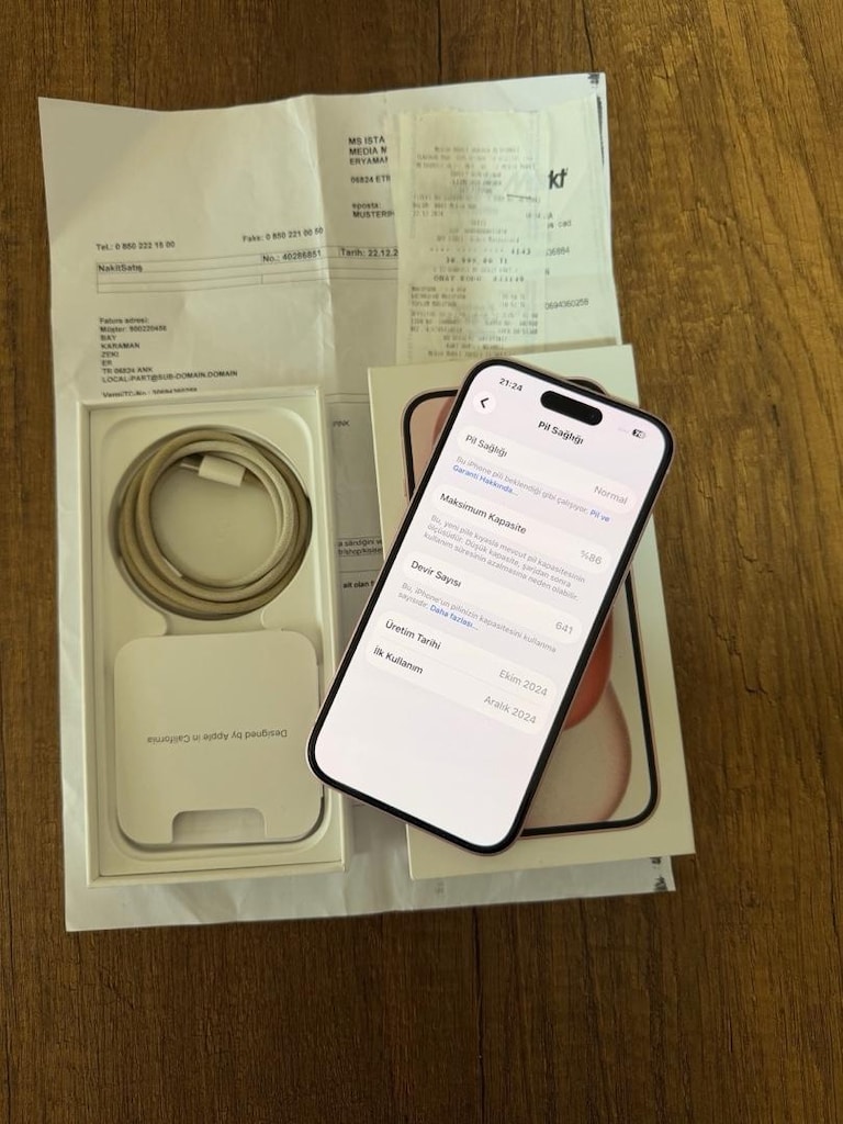 IPHONE 15 HATASIZ SIFIR AYARINDA KUTULU FATURALI GARANTİLİ - 7