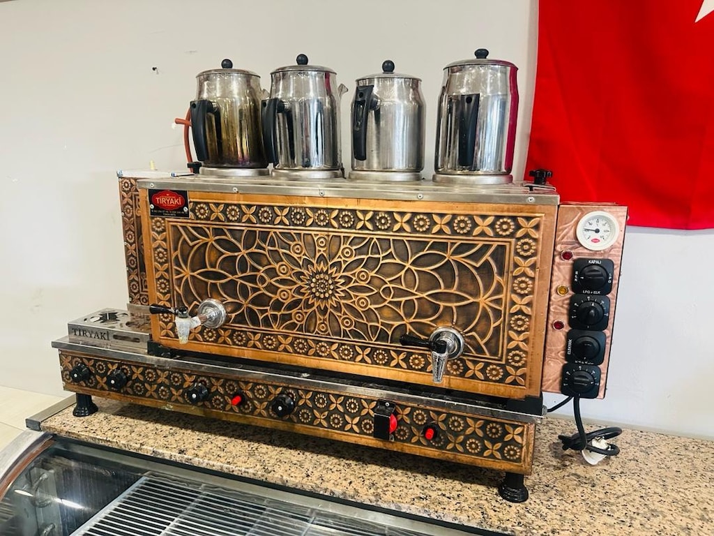 bakırlı çay kazanı 4 demlikli çay ocağı - 4