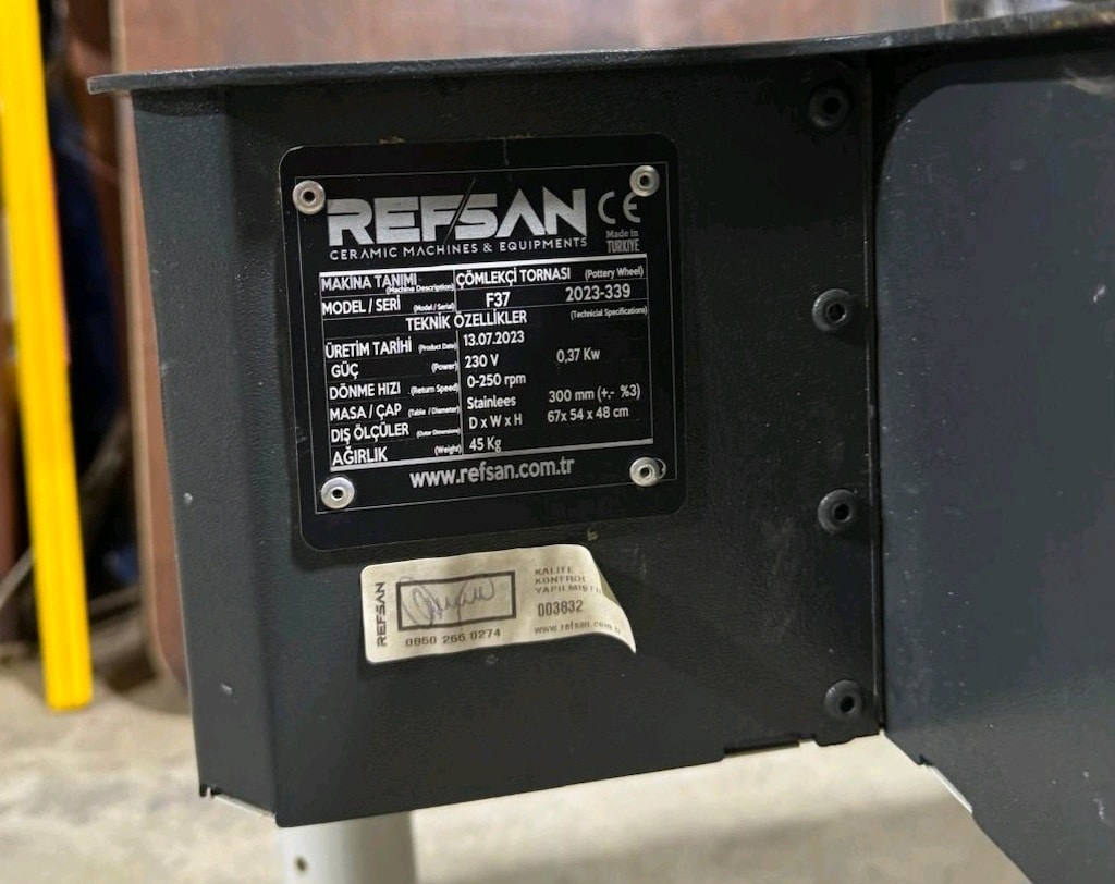 Refsan F37 çömlekçi tornası - 5