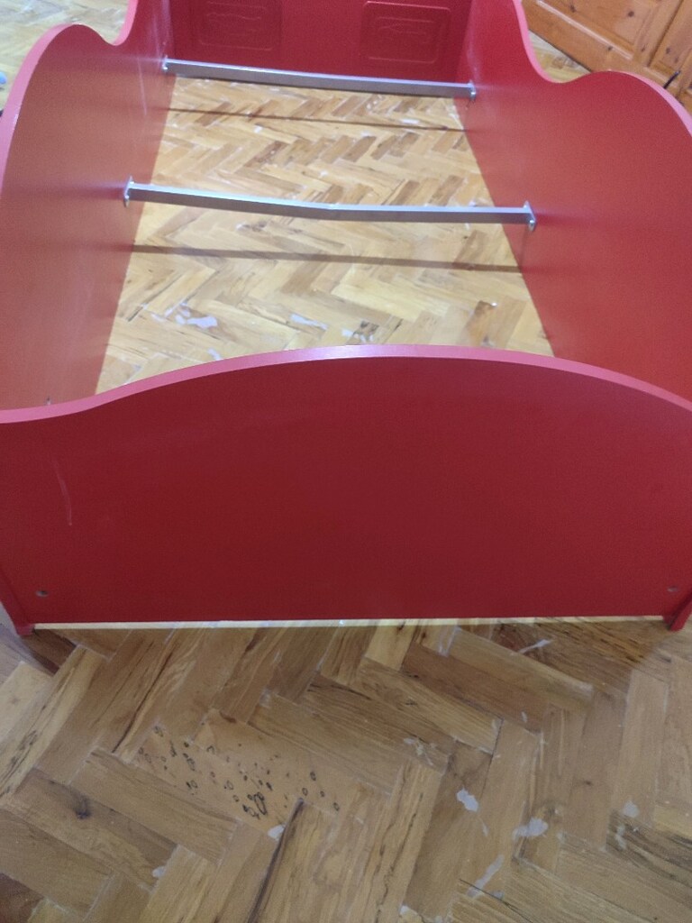 kırmızı arabalı yatak - 6