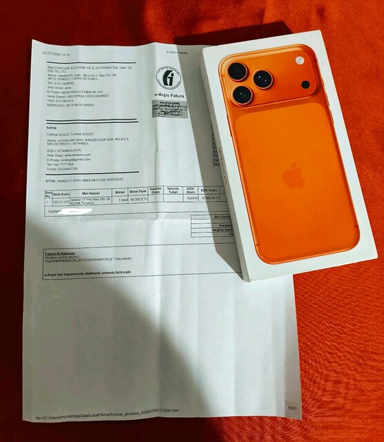SIFIR KUTUSU AÇILMAMIŞ 17 PRO MAX TR