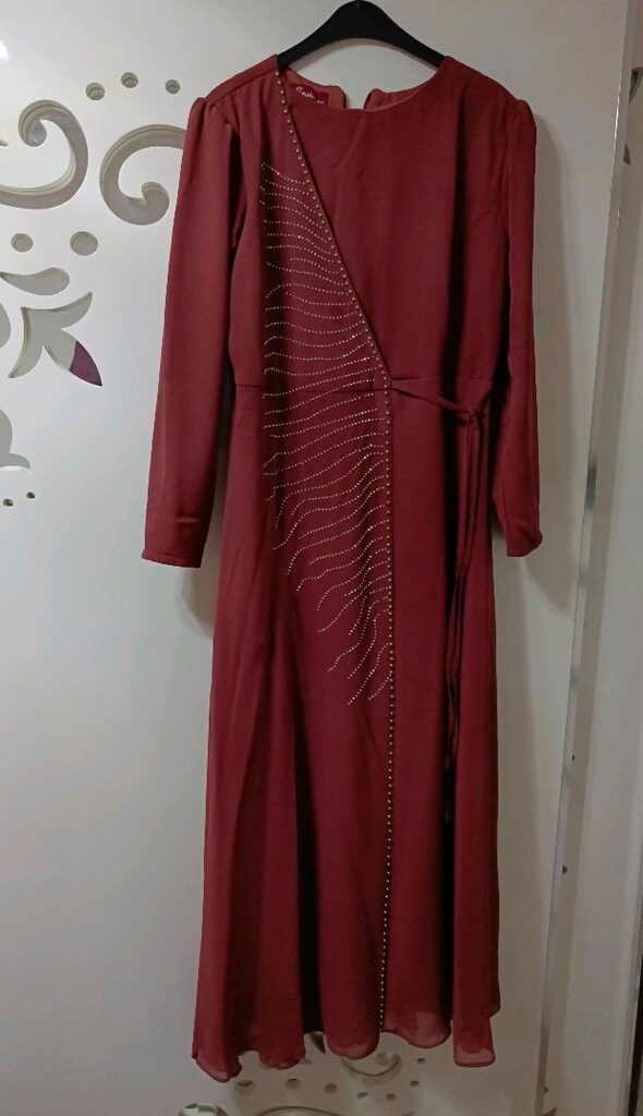 Şifon abiye elbise - 7