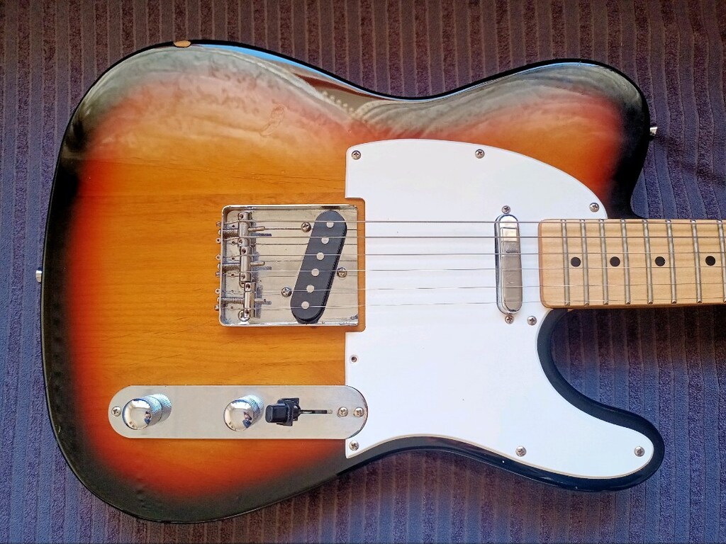 SX Telecaster Sunburst Gövde Maple Klavye - 3