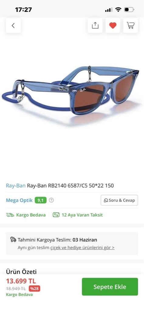Orijinal Rayban Wayfarer Güneş Gözlüğü - 4