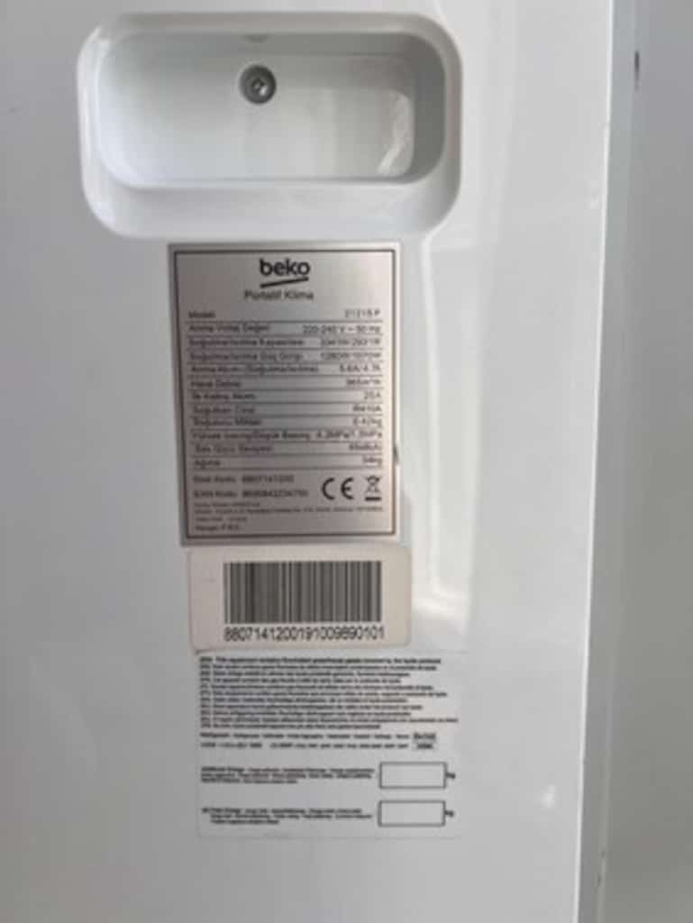 12.000 BTU BEKO PORTATİF MOBİL KLİMA - 6