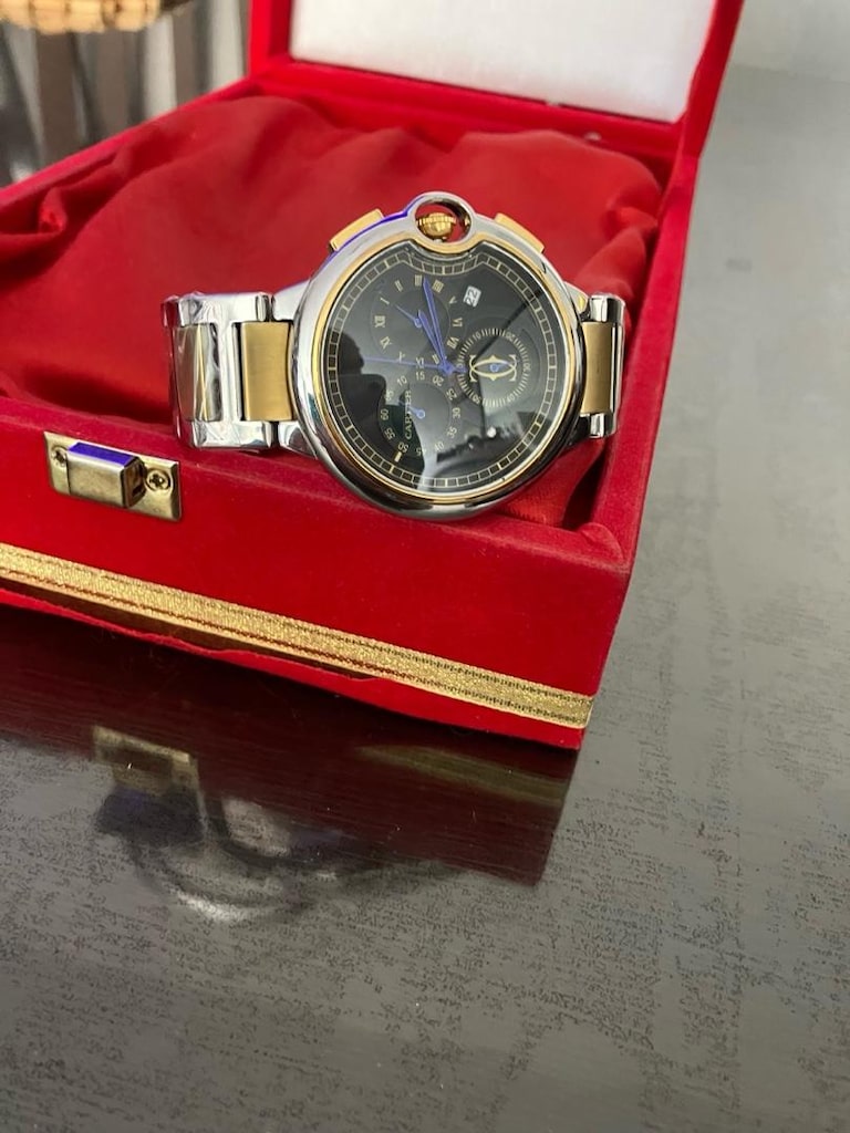 Cartier Ballon Bleu Chronograph Çift Tonlu erkek kol saati.. - 5