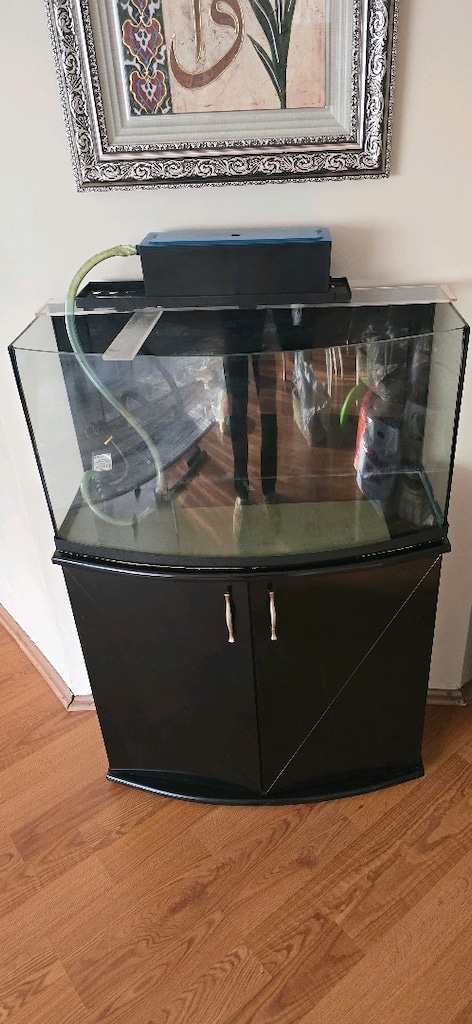 akvaryum ışık ve tepe filtre 80 cm bombeli sehpalı - 14
