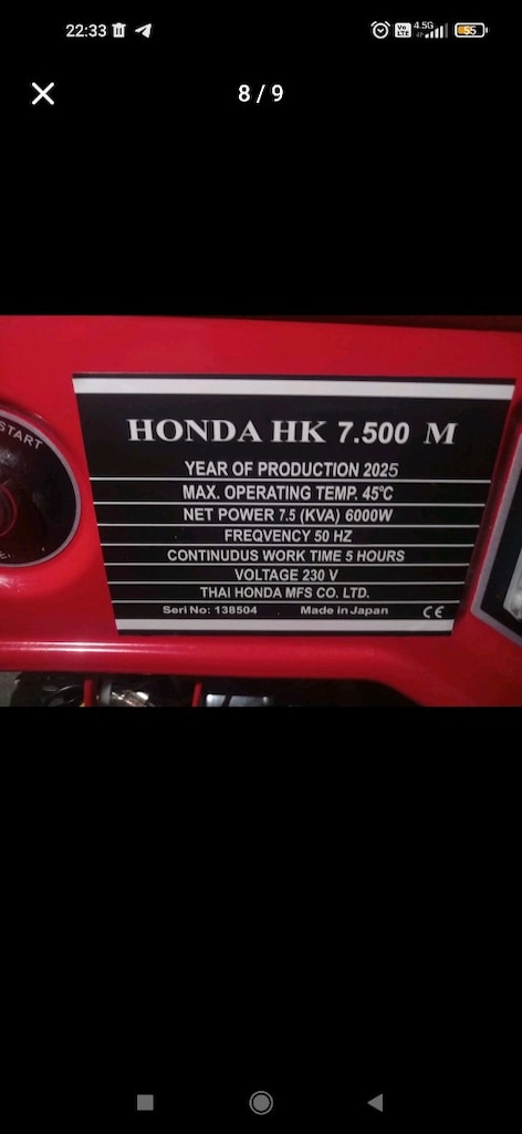 220 Volt Benzinli Jeneratör 3.5 (KVA) 5 Beygir Pazarlık Cüzi miktar - 3