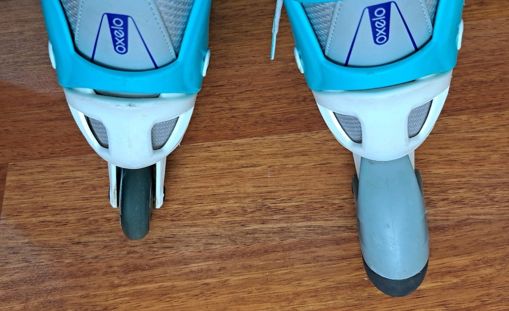 Az Kullanılmış Ayarlanabilir Oxelo Fit 3 Çocuk Pateni (Turkuaz / Gri) - 8